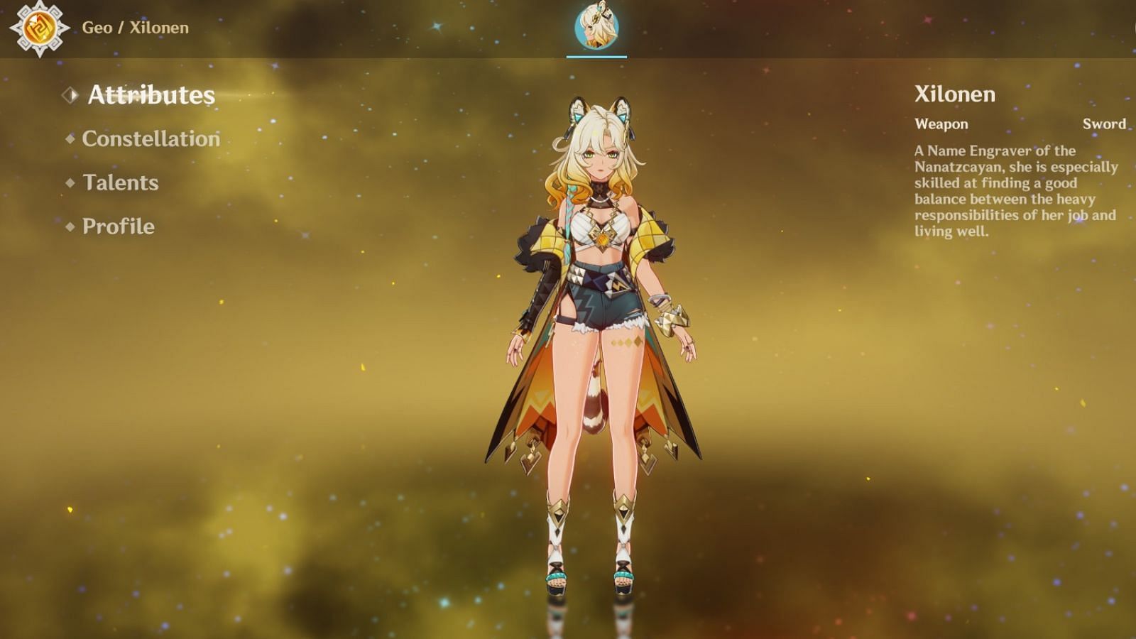 Screenshot of Xilonen in-game (Image via HoYoverse)